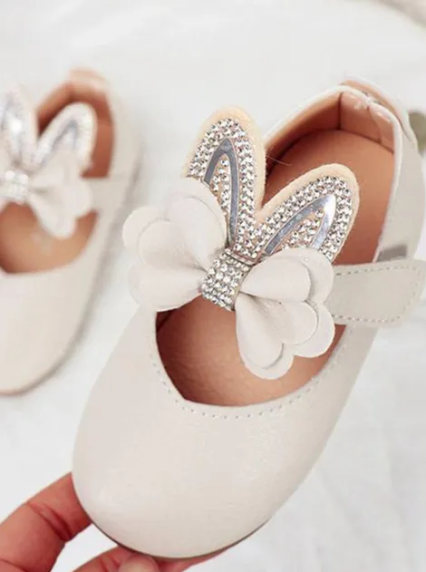 Girls Bunny Fun Flats By Liv and Mia