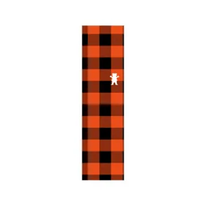 Grizzly Griptape Lumberjack Plaid Single Sheet - Orange