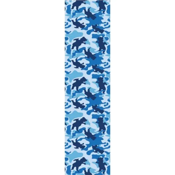 Grizzly OG Bear Warp Single Sheet Griptape - 9"x33" Camo Blue