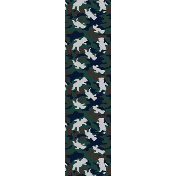 Grizzly OG Bear Warp Single Sheet Griptape - 9"x33" Camo Green