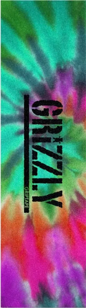 Grizzly Stamp Reverse Tie Dye Single Sheet Griptape - 9"x33"