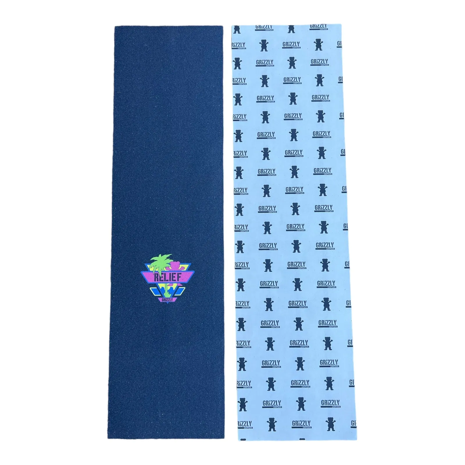 Grizzly x Relief Griptape Palm Tree Logo Black 9”x33”