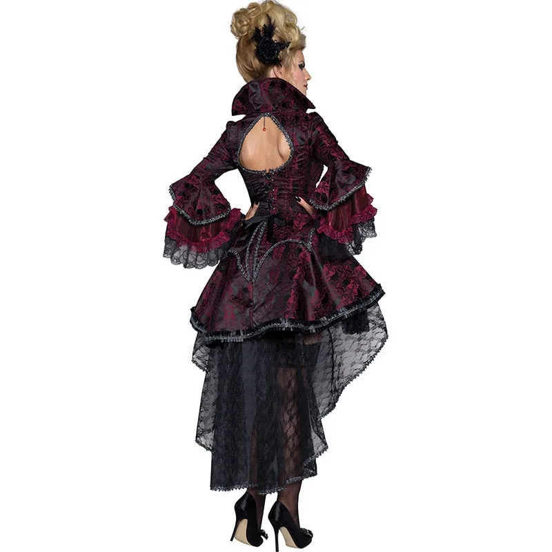 Halloween Joskaa Witch Vampire Zombie Costume Demon Queen Earl European Noble Court Costumes For Women Cosplay Party Carnival