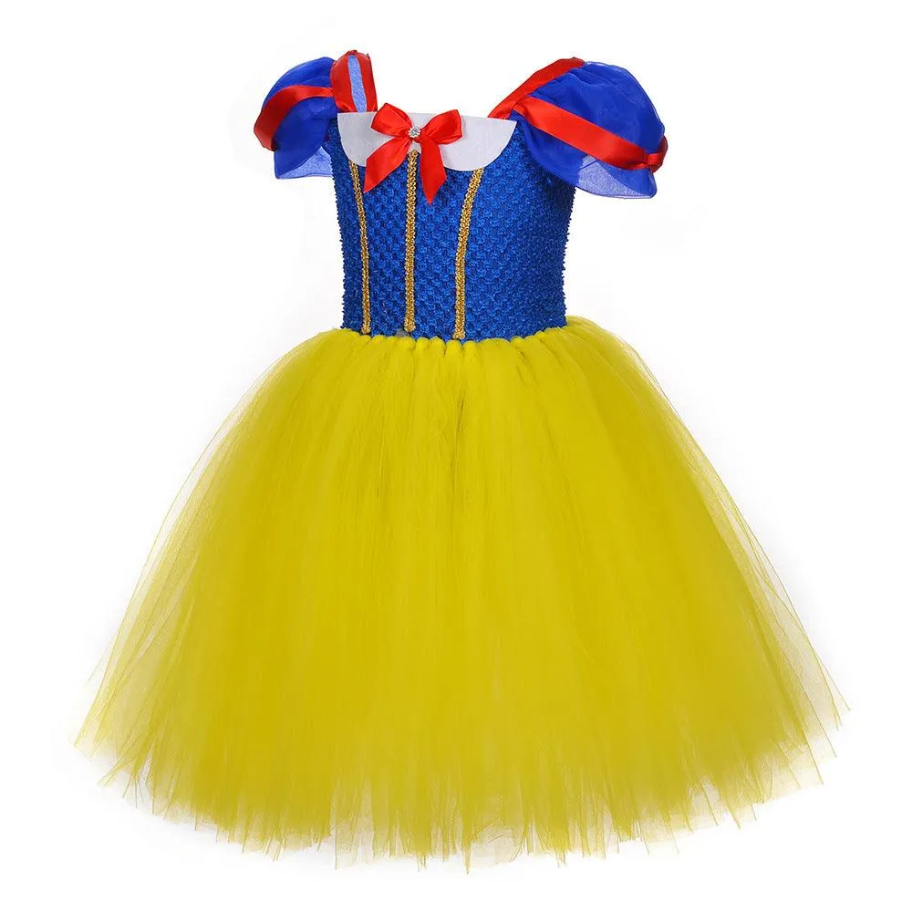 Halloween Movie Cosplay Costume Girls Bow Glowing Princess Dress Classic Fairy Tale Princess Dress Carnival birthday party host costume