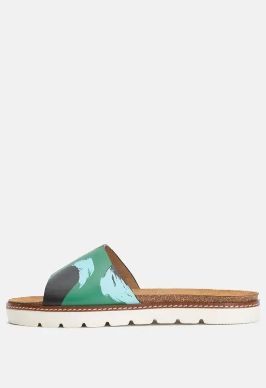 Handcrafted Sparks Women's Leather Sliders
