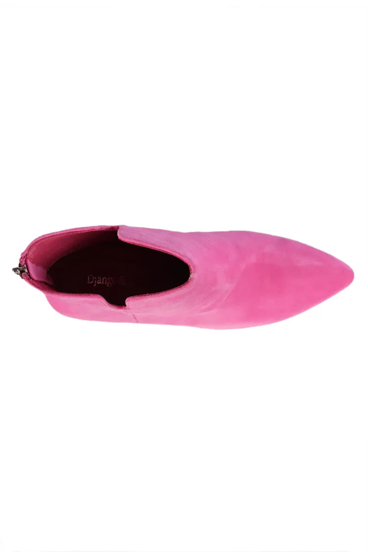 Harini Suede Ankle Boots in Lipstick