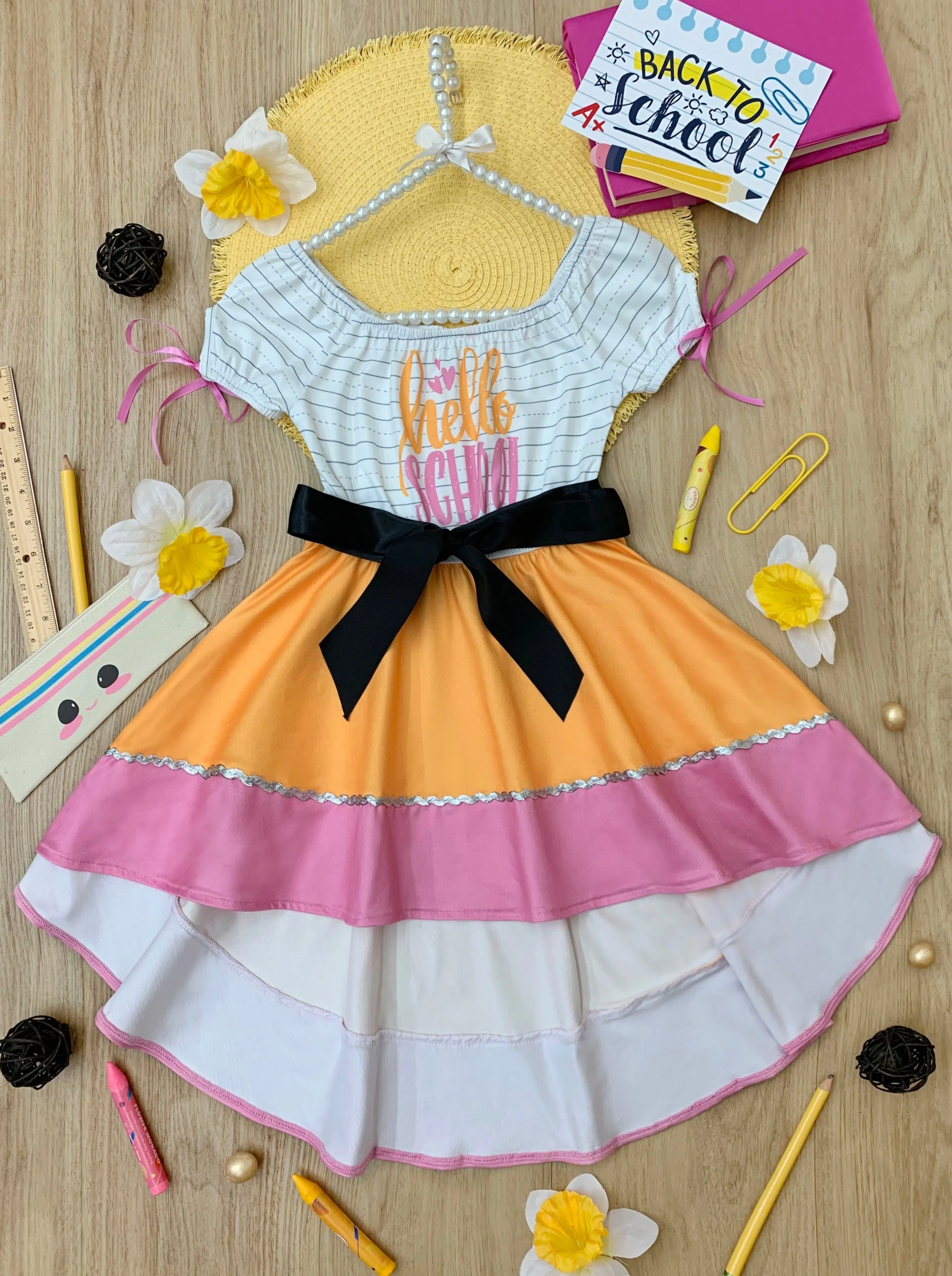 Hello School Hi-Lo Pencil Dress