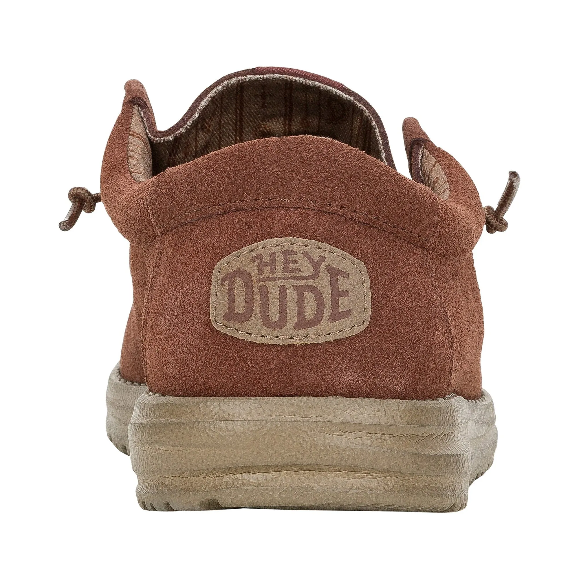 HEYDUDE Wally Suede Mens Shoes - Dark Brown