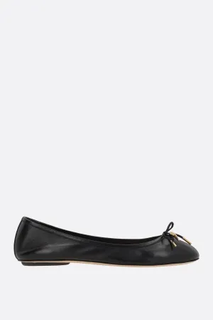 Iris Glossy Leather Flats