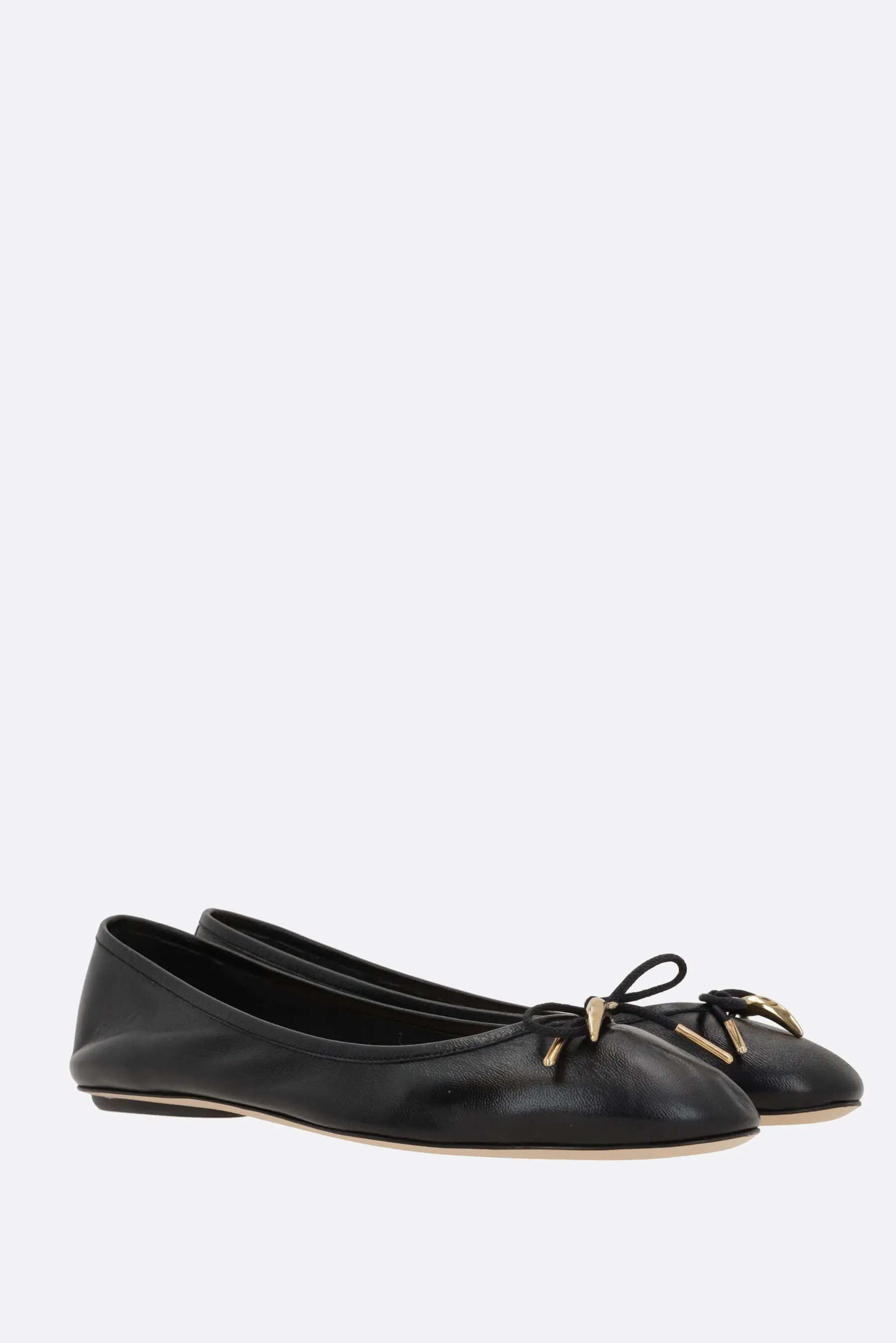 Iris Glossy Leather Flats