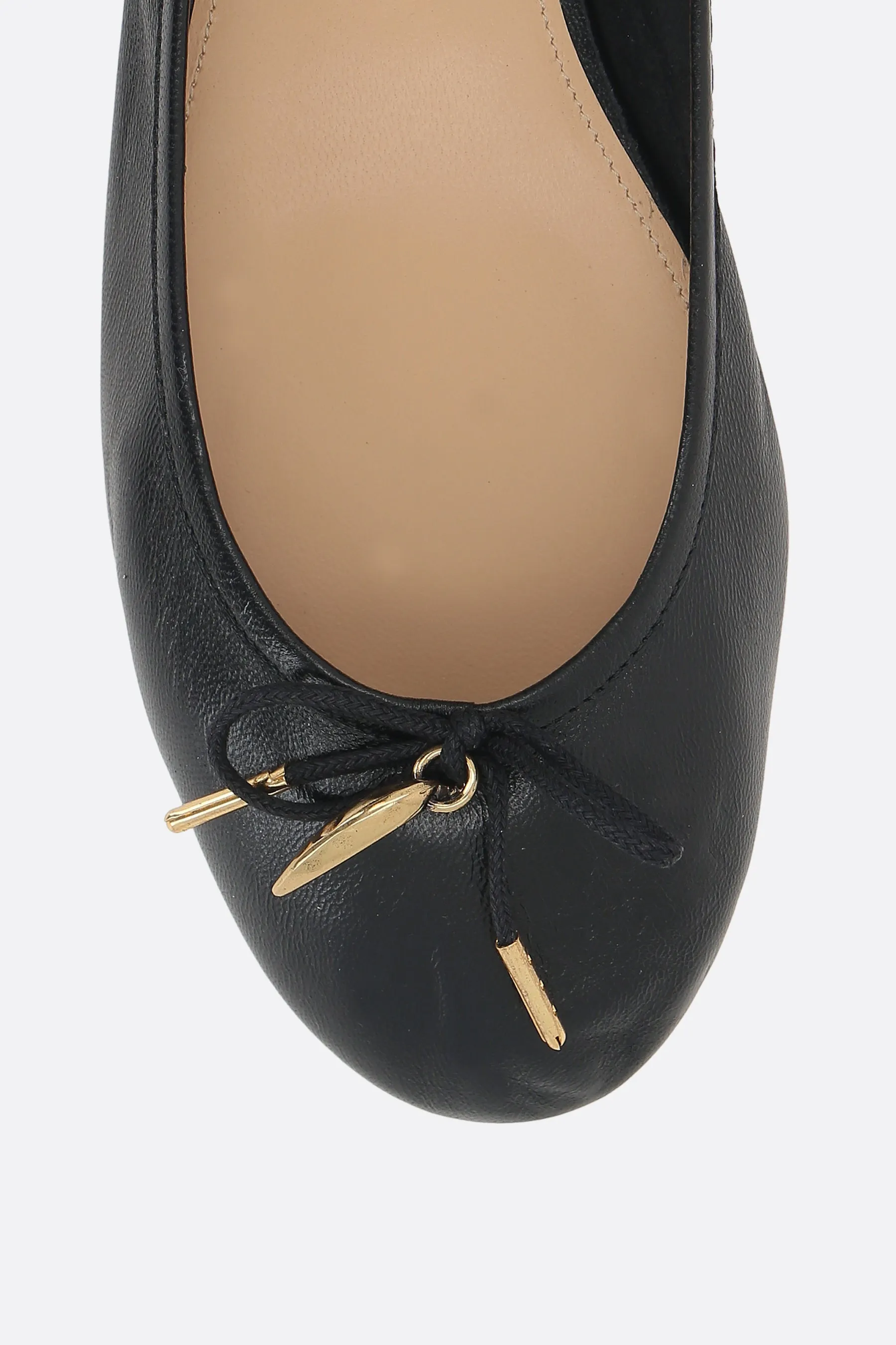 Iris Glossy Leather Flats