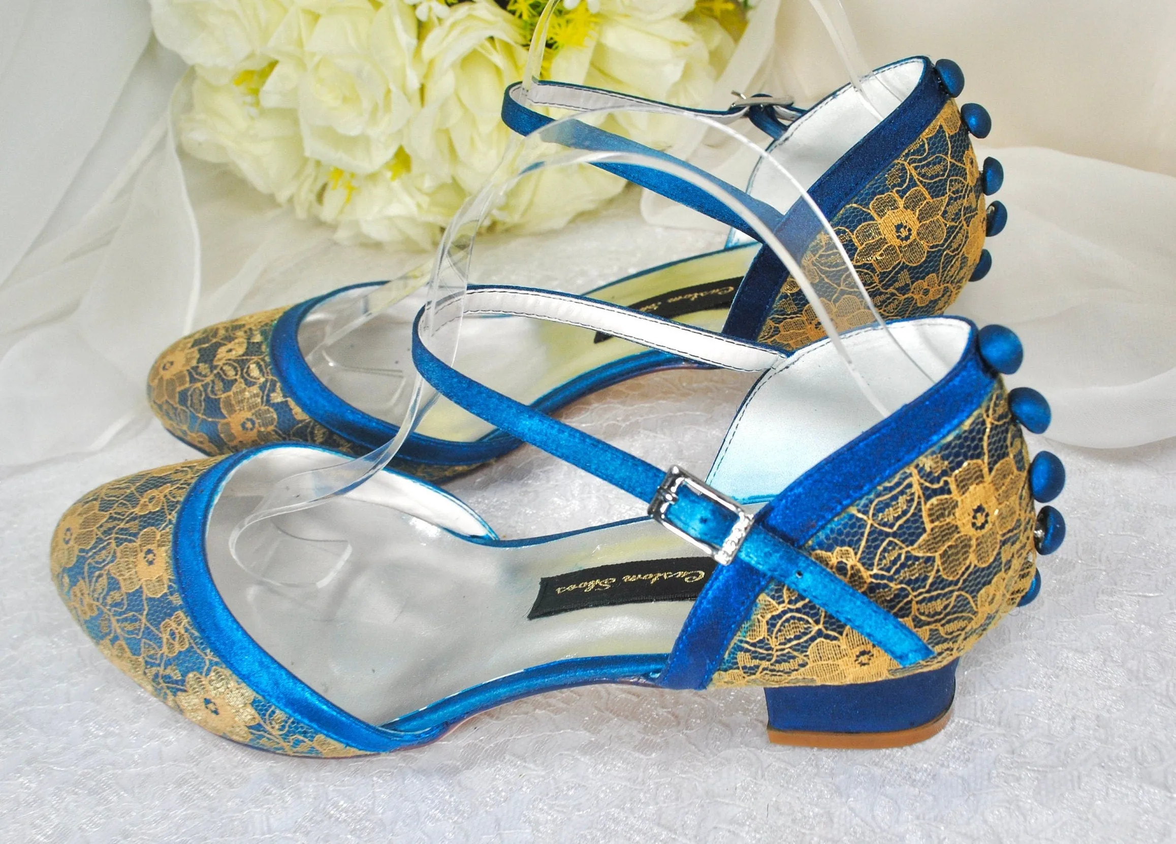 Jewel Tone Bridal Shoes Size UK7/US9