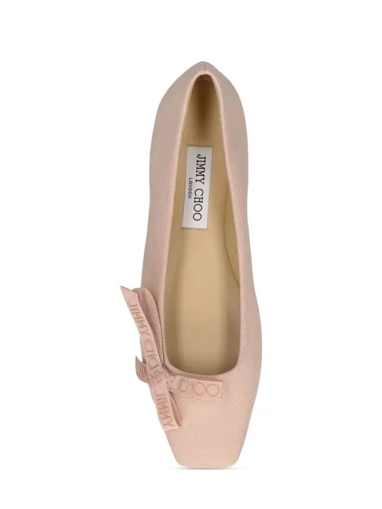 Jimmy Choo   10mm Veda linen ballerina flats 