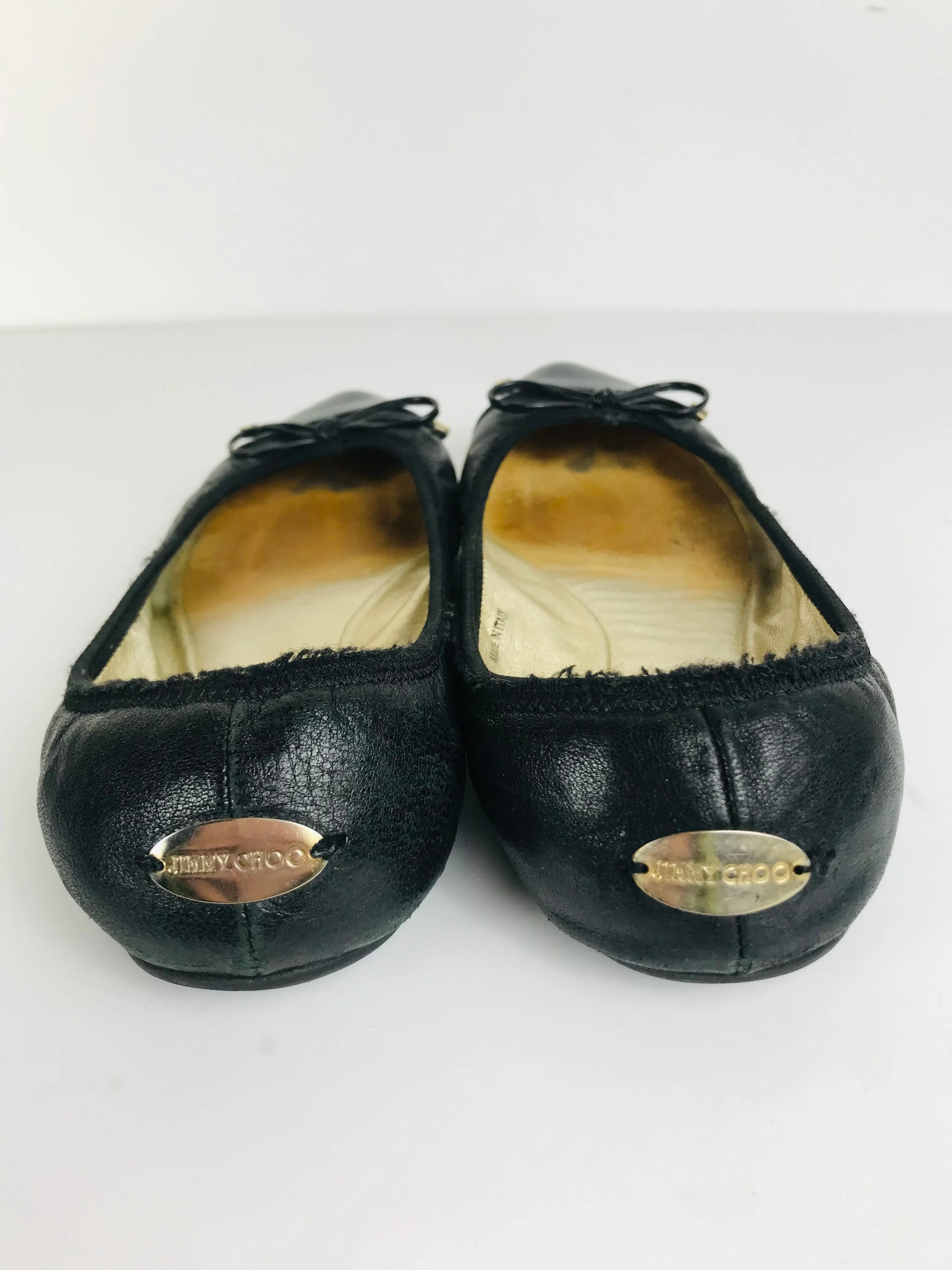 Jimmy Choo Women's Bow Flats Shoes | EU35 UK2 | Black