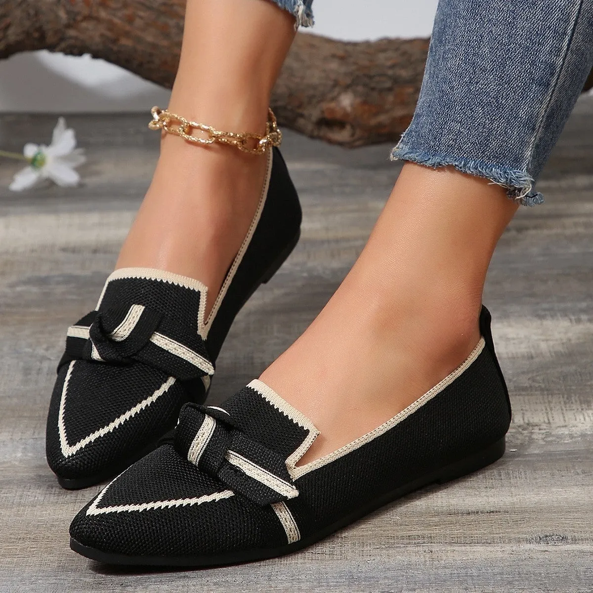 Knotted Bow Loafers