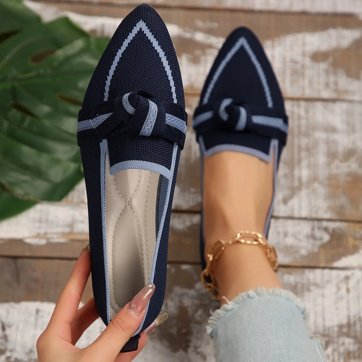 Knotted Bow Loafers