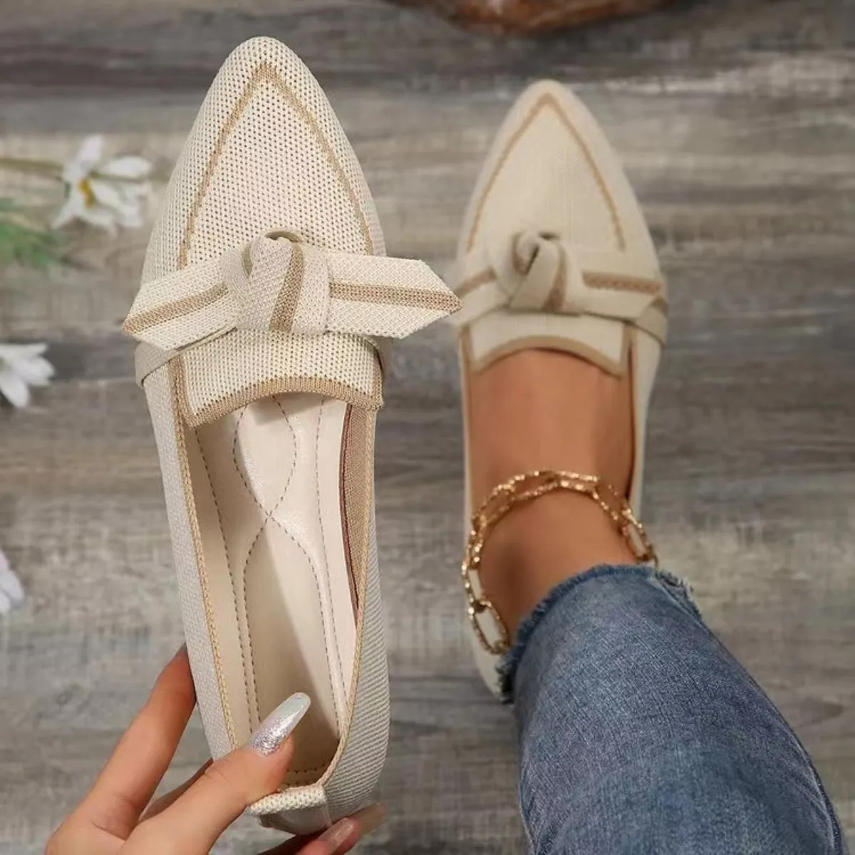 Knotted Bow Loafers
