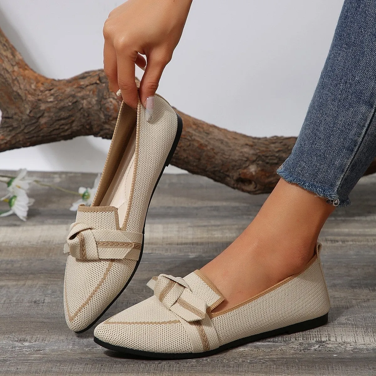 Knotted Bow Loafers