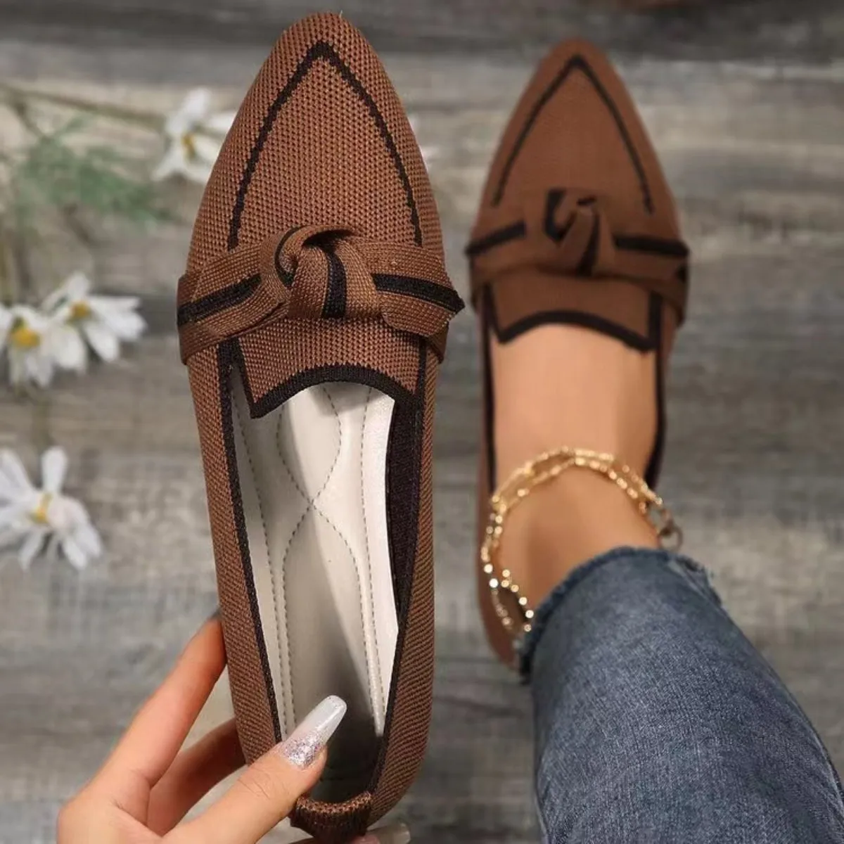 Knotted Bow Loafers