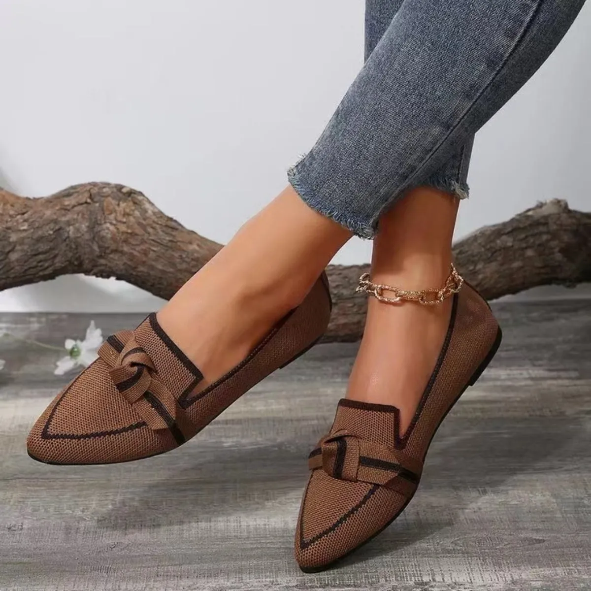 Knotted Bow Loafers