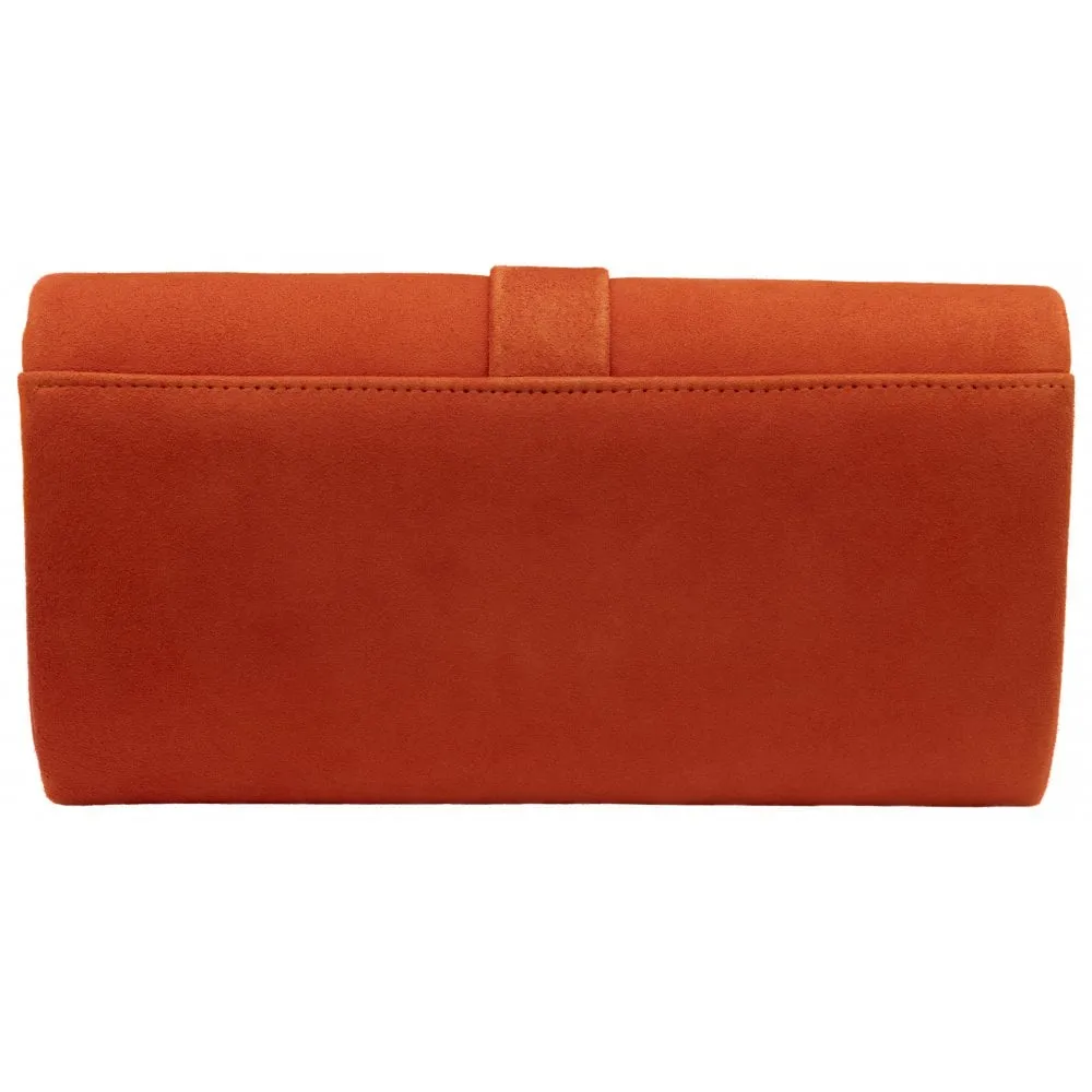 Lotus Occasion Wear Matching Bag Aletta ULG085 Suede ORANGE