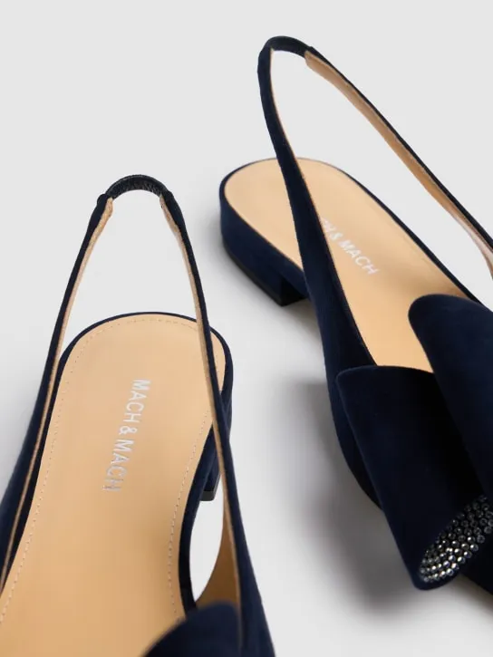 Mach &amp; Mach   15mm Le Cadeau suede slingback flats 