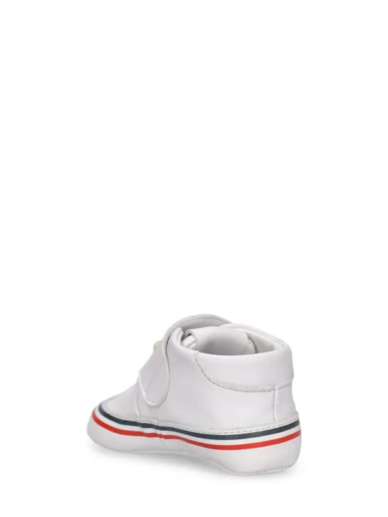 Moncler   Logo patch leather pre-walker shoes 