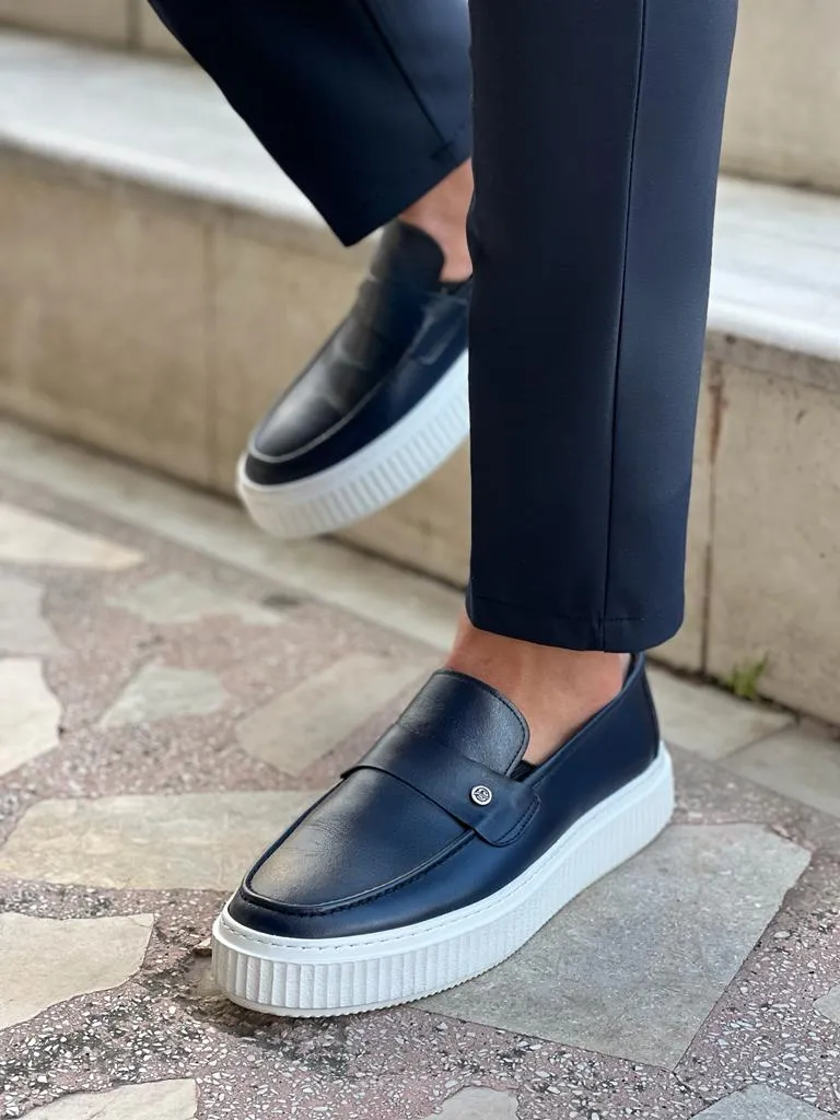 Navy Blue Rock Shoes for Men by GentWith.com