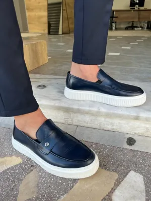 Navy Blue Rock Shoes for Men by GentWith.com