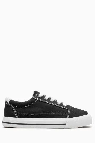 Next Boys Black Skate Lace-Up Shoes