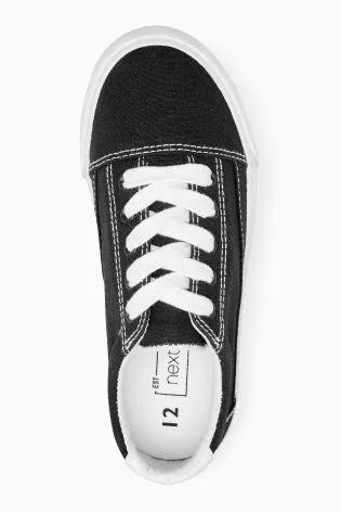 Next Boys Black Skate Lace-Up Shoes