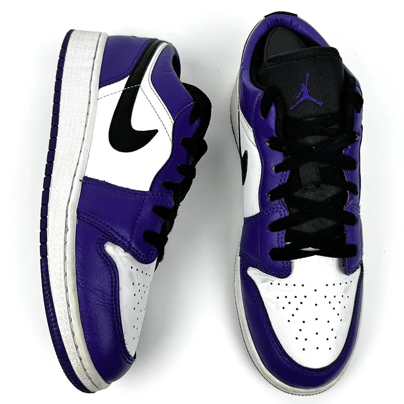 Nike Air Jordan 1 Low GS Court Purple Shoes - 553560-500