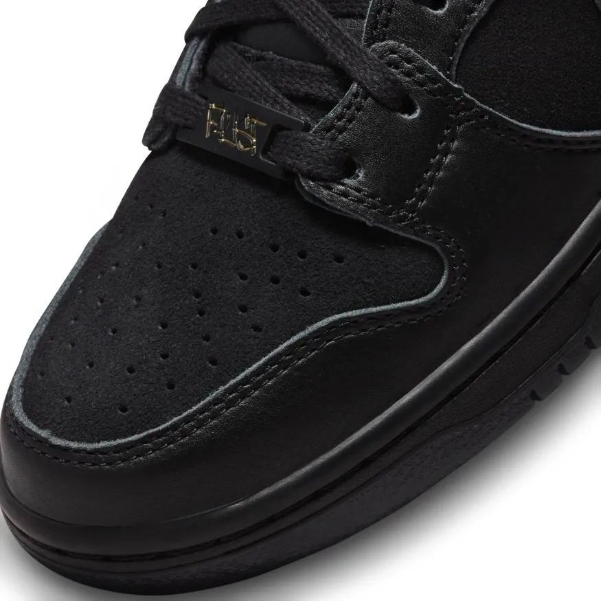 Nike SB Dunk High Pro Skateboard Shoes - Black/Black-Metallic Gold