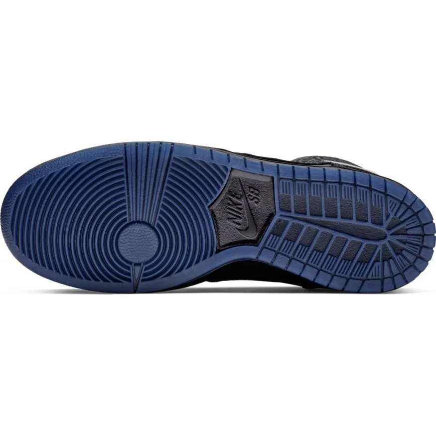 Nike SB Dunk High Pro x Black Sheep Black Hornet Skateboard Shoes - Black/Black - Dark Grey - Metallic Silver