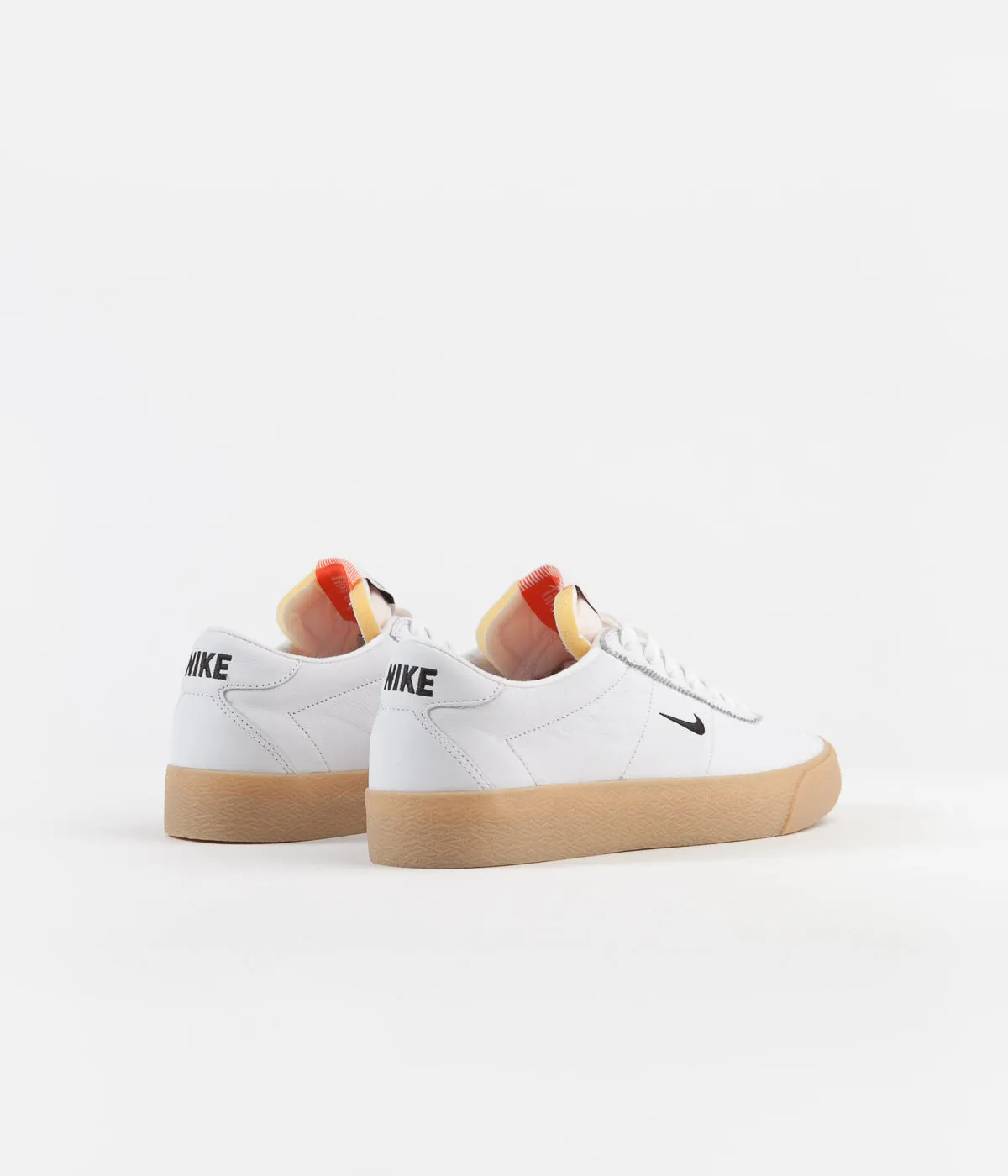 Nike SB Orange Label Bruin Shoes - White / Black - Safety Orange