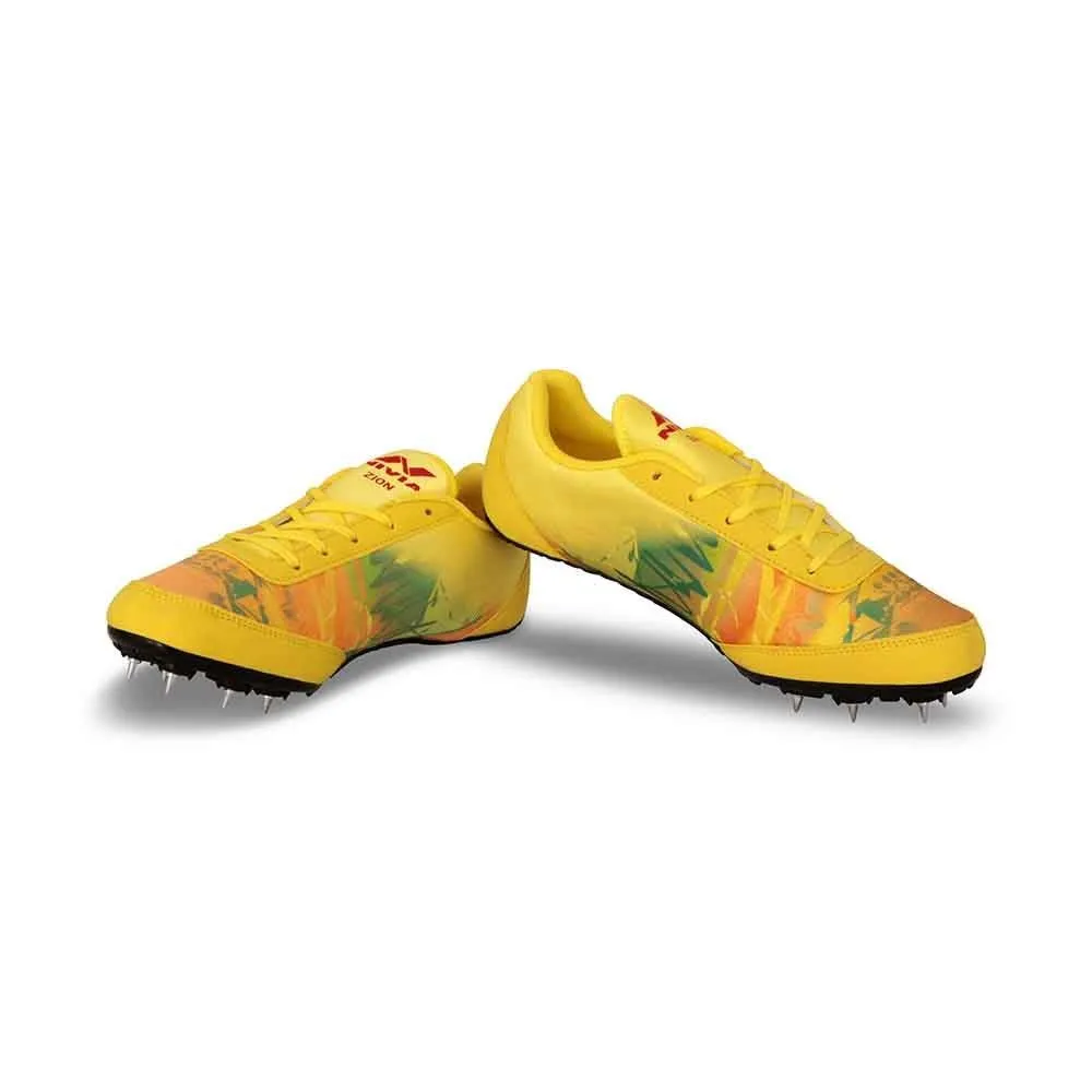 Nivia Jumping Zion-I Mesh Track and Field Spike Shoes Yellow