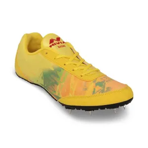 Nivia Jumping Zion-I Mesh Track and Field Spike Shoes Yellow