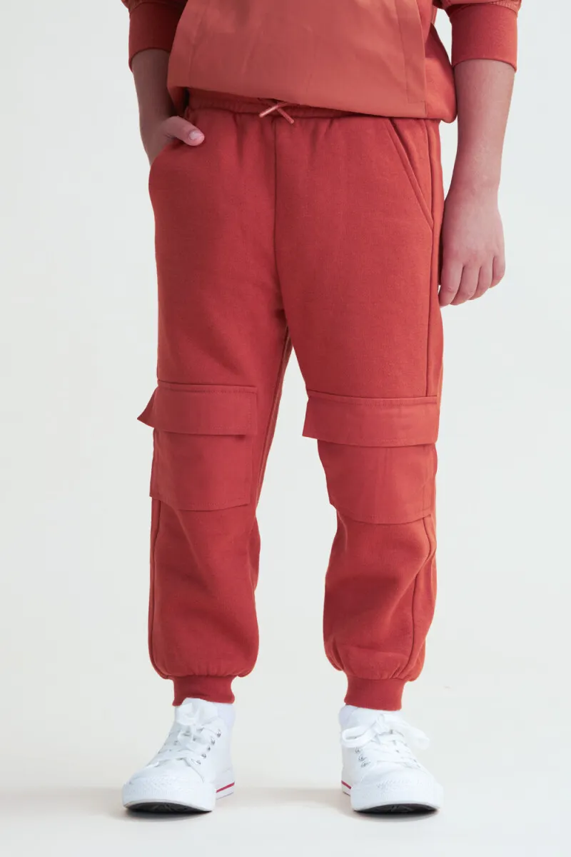 Pantalón deportivo cargo - Terracota