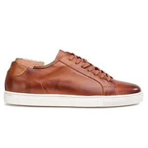 Patina Chestnut Men&#039;s leather Trainers - INGLEWOOD