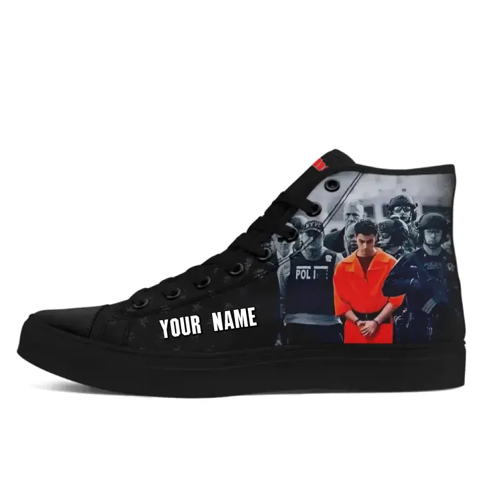 Personalized Luigi Mangione  High Tops Sneakers, Custom Breathable and Durable Shoes for Men and Women