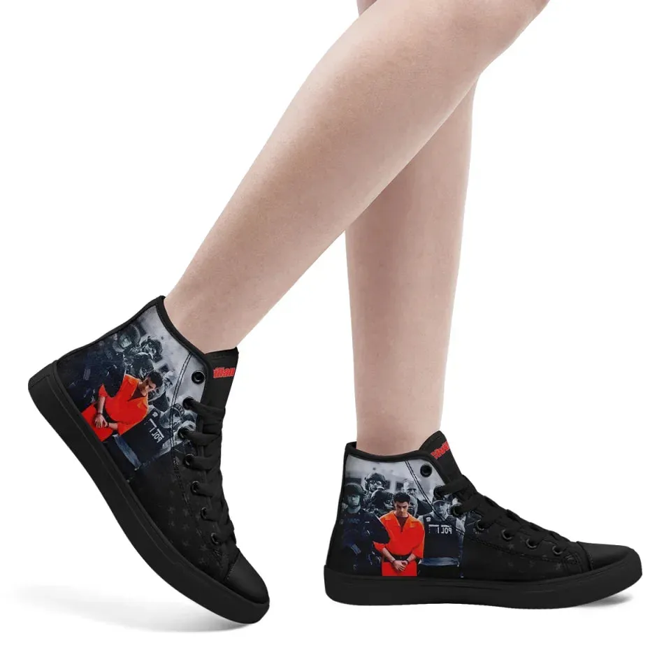 Personalized Luigi Mangione  High Tops Sneakers, Custom Breathable and Durable Shoes for Men and Women