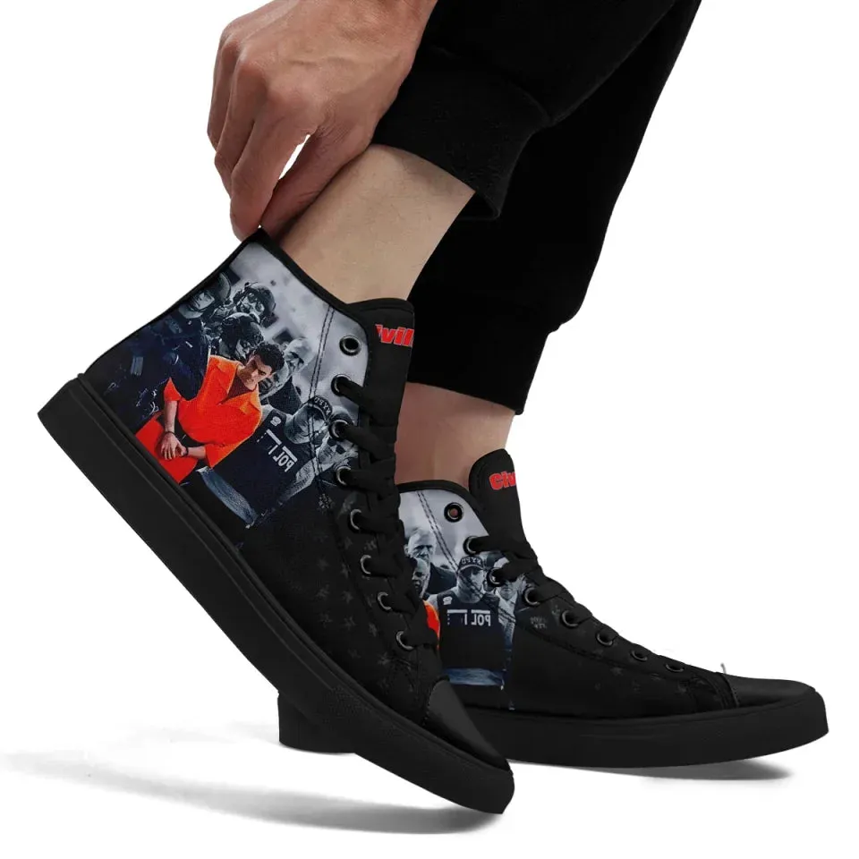 Personalized Luigi Mangione  High Tops Sneakers, Custom Breathable and Durable Shoes for Men and Women