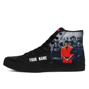 Personalized Luigi Mangione  High Tops Sneakers, Custom Breathable and Durable Shoes for Men and Women