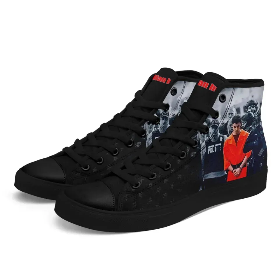 Personalized Luigi Mangione  High Tops Sneakers, Custom Breathable and Durable Shoes for Men and Women