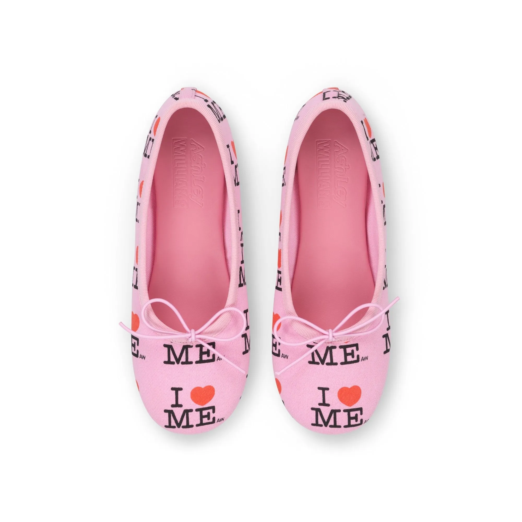 PINK I HEART ME MELODY FLATS