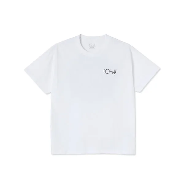 Polar Skate Co Fill Logo T-Shirt - White / Blue