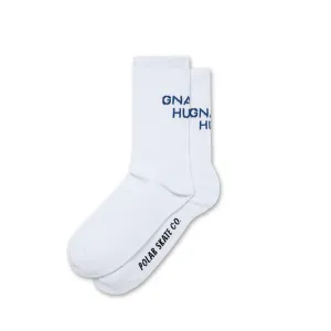 Polar Skate Co Gnarly Huh Socks - White