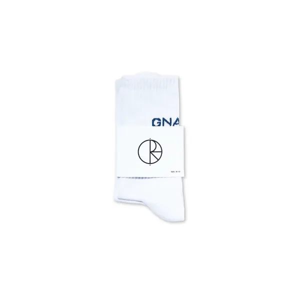 Polar Skate Co Gnarly Huh Socks - White