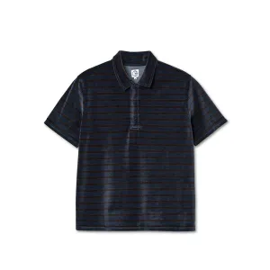 Polar Skate Velour Polo Shirt - Grey Blue
