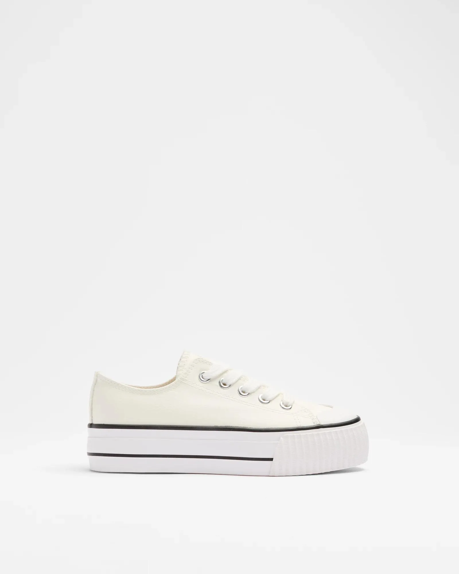 popular  Girls Senior Elevated Sole Sneaker - White